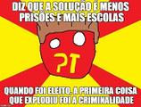 Fala que a Sulução é mais escolas e menos prisões e rouba dinheiro da educação e explode a criminalidade em seu governo