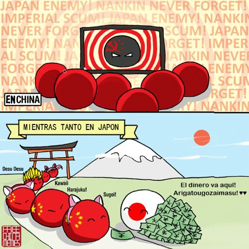 Archivo:Japón según el gobierno chino vs Japón Kawaii en la realidad.png