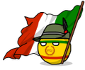 El Usuário Misterioso con la bandera de Mexico sin escudo