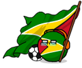 YuhBRO con la bandera del empleado de Surinam listo para el partido