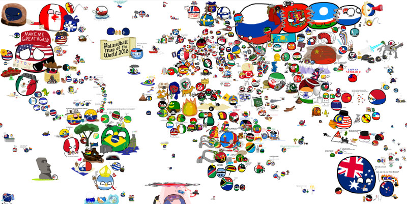 Archivo:Polandball map of the World 2016.png