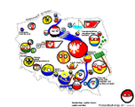 mapa Polandball de Polonia
