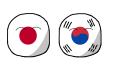 Corea del Surball y Japónball siendo amigos
